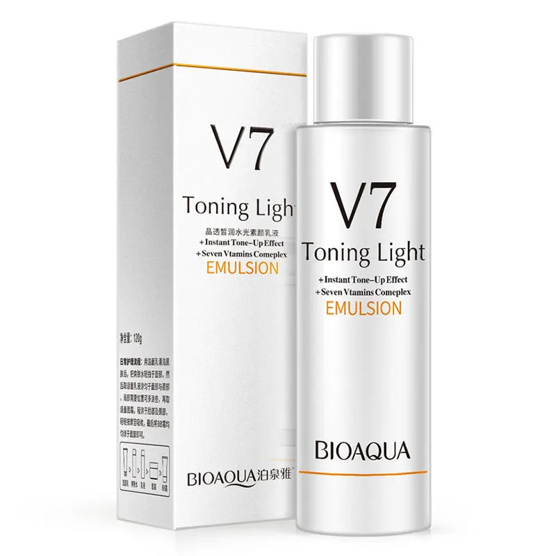 BIOAQUA Dr V7 emulsion Toning Light Hit Bottom Cream 120g skin care Moisturizing Whitening Anti