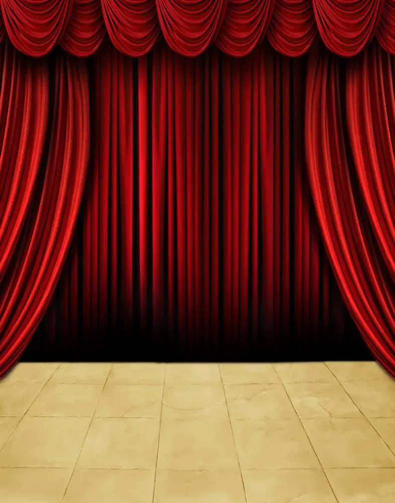 

5x7ft Stage Red Screen Photography Backdrops Photo Props Studio Background