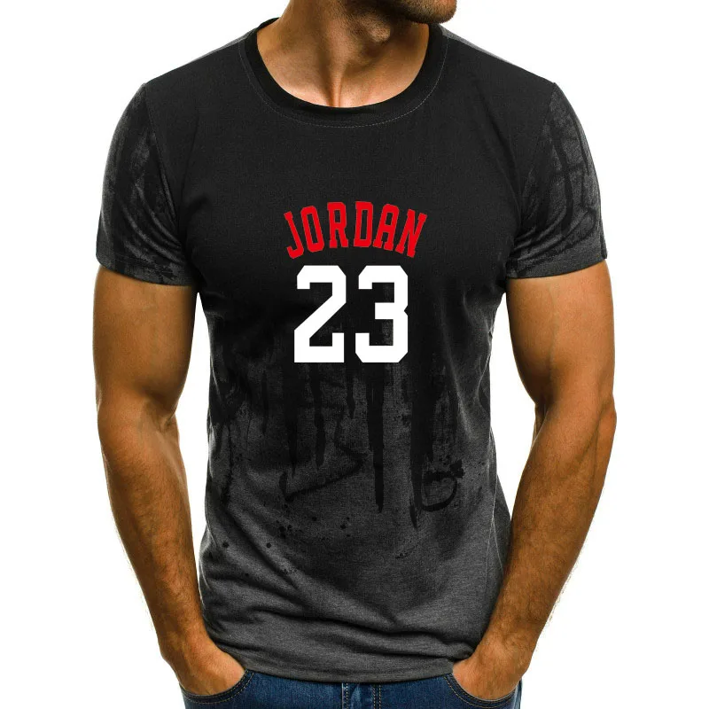 Новая брендовая одежда Jordan 23 Мужская футболка Swag Футболка с принтом Homme fitness Camisetas Hip футболка хип-хоп - Цвет: Gray jd2