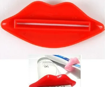 

2 Pcs New Easy-using Sexy Lip Kiss Bathroom Tube Dispenser Toothpaste Cream Squeezer Sanitary Ware Accessories