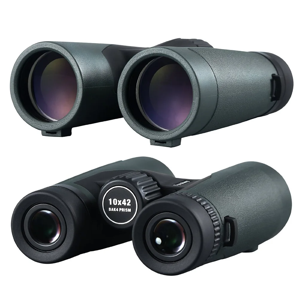 Многоцветный мощный бинокль Eyeskey HD 10x42 с призменным телескопом Bak4