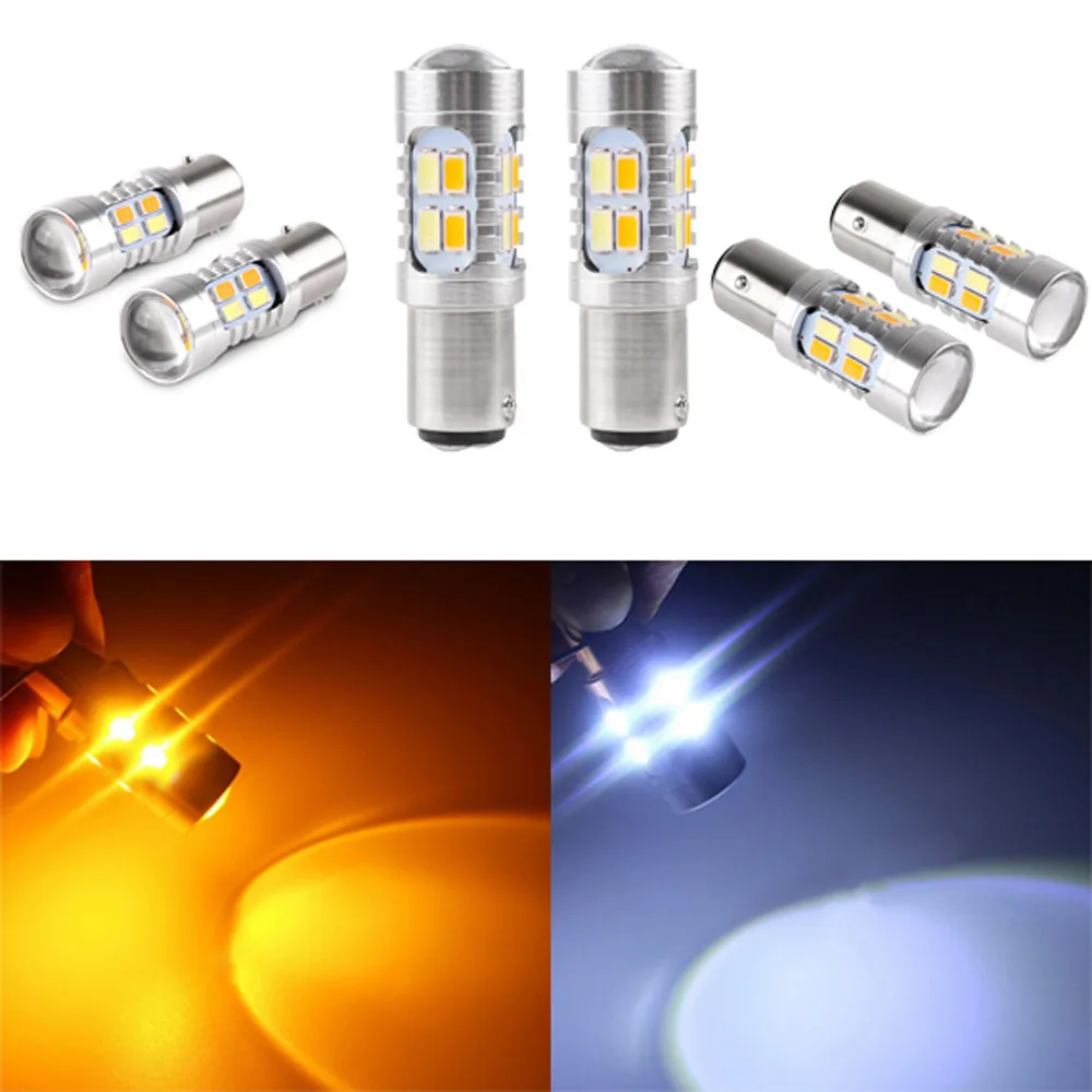 

2X High Power 5730 Chip 3157 Dual Color Switchback SMD LED universal 6000k Led lamp for auto Light bulb led car lights led 12v