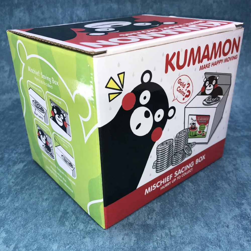 Pokemon KUMAMON toys electronic piggy bank store display money box Steal coin safe for kids gift exotic desk toy Creative case