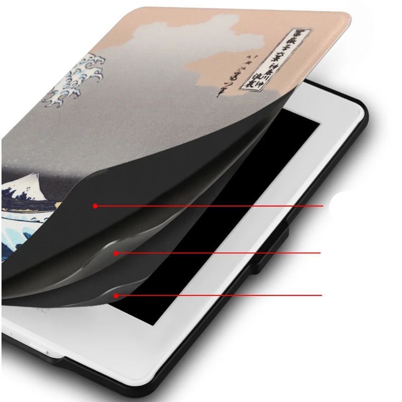 Чехол для Kindle Paperwhite 4 магнитный чехол из искусственной кожи с мрамором планшета