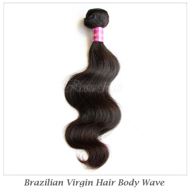 

Rosa Hair Products 100% Brazilian Vir-gin Hair Body Wave 1pc lot 12" to 28"  Hair Extensions DHL Free Shipping