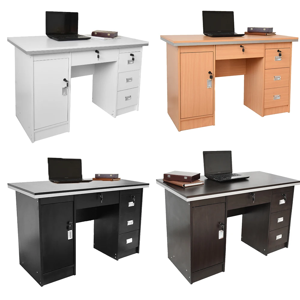 Image Wooden Office Table Computer Desk Workstation Simple Home PC Study Table Office Furniture HOT SALE