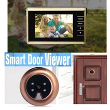Новая ПИР детектор движения C автоматической видеозаписью дверной глазок камера 3," lcd электронная умная видеокамера-дверной глазок с дверным звонком