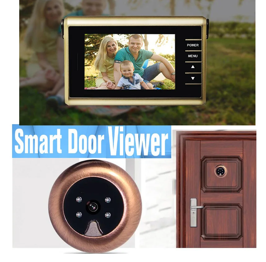 New PIR Motion Detection Auto Video Recording Door Peephole Camera 3.0
