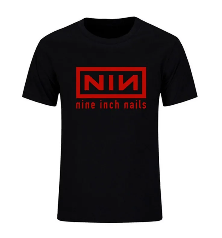 Новинка модные летние футболки Nine Inch Nails Rock Band повседневные Хип хоп с коротким
