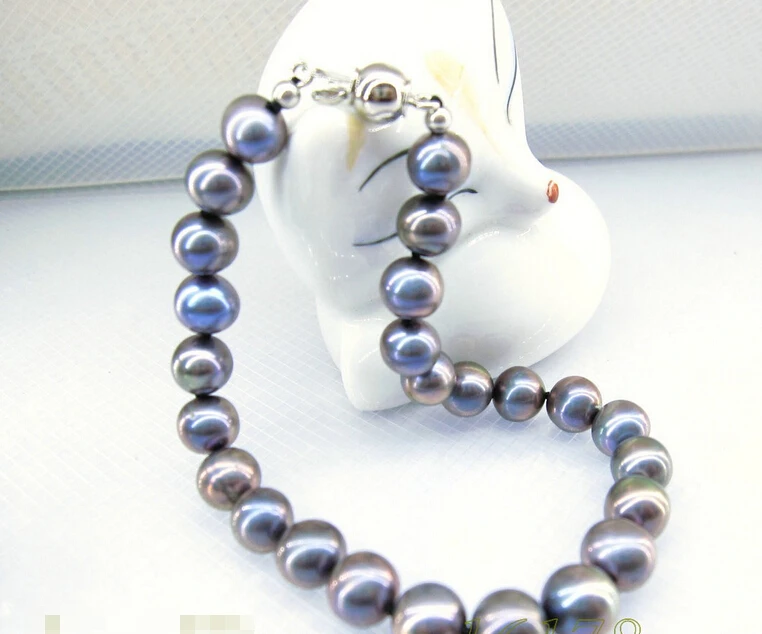 

Hot sell ->@@ shipping>>>>>>8-7.5mm Copper Brown AAA+ Grade Akoya Pearl Bracelet Knotted 7.5" new -Top quality free shipping