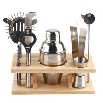 

8pcs 250/350/550/750ML Stainless Steel Cocktail Shaker Set Martini Cocktail Mixer Strainer Drink Bartender Browser Kit Bar Tools