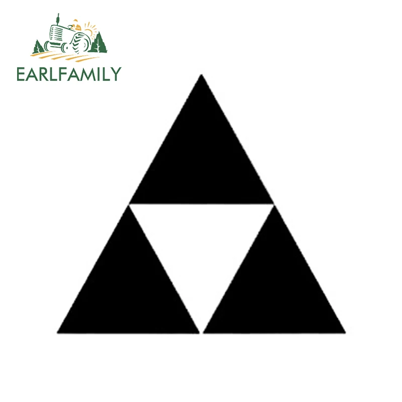 

EARLFAMILY 13cm x 13cm Car Styling Zelda Triforce Vinyl Car Window Decal Legend Link Nintendo Wii Car Sticker Decor Black/Silver