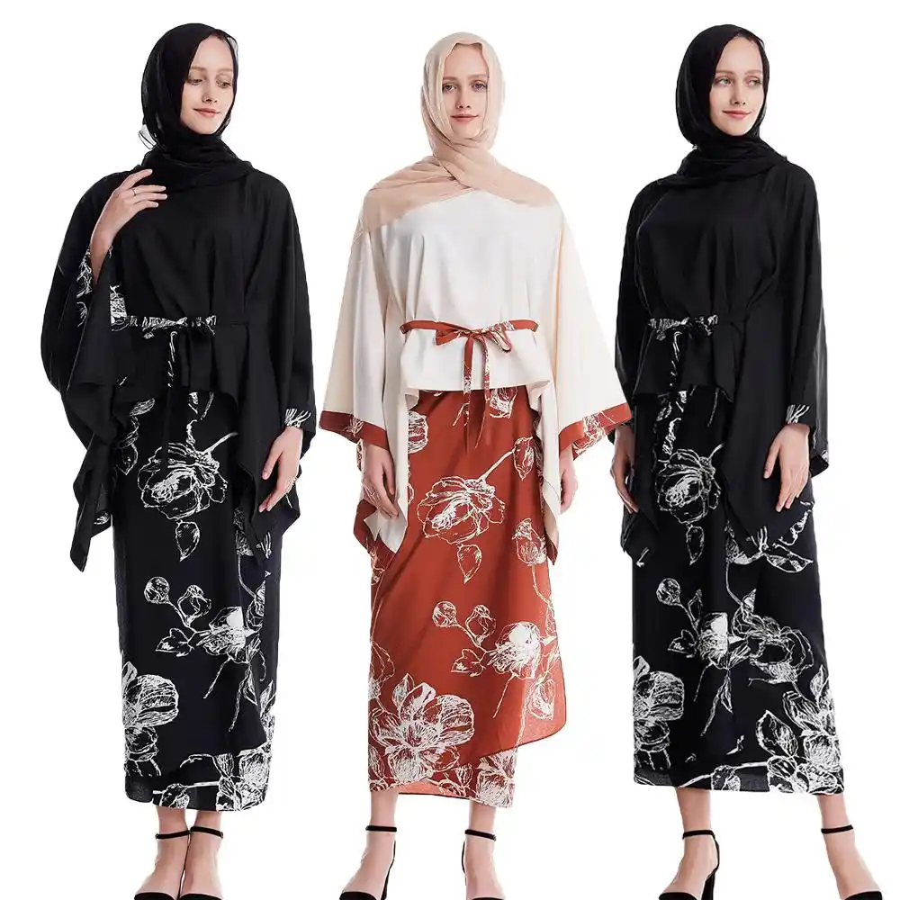 2 piece wrap skirt set