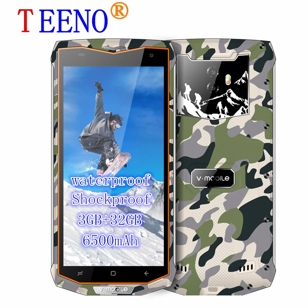 Vmobile V66 IP68 Global version Waterproof Unlocked Smartphone Android 7.0 5.5
