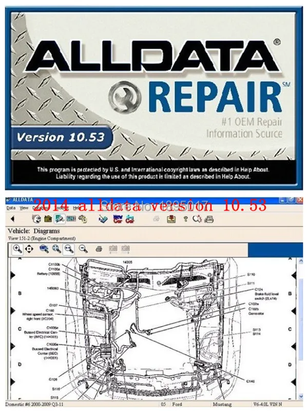 2017 software de reparación de automóviles instalado bien en 2G D630 laptop con 1TB HDD para 1053 A