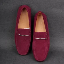 США 5-10 Новый Нубук Кожа Повседневная Поскользнуться На Loafer мужчины Лодка обувь мокасины