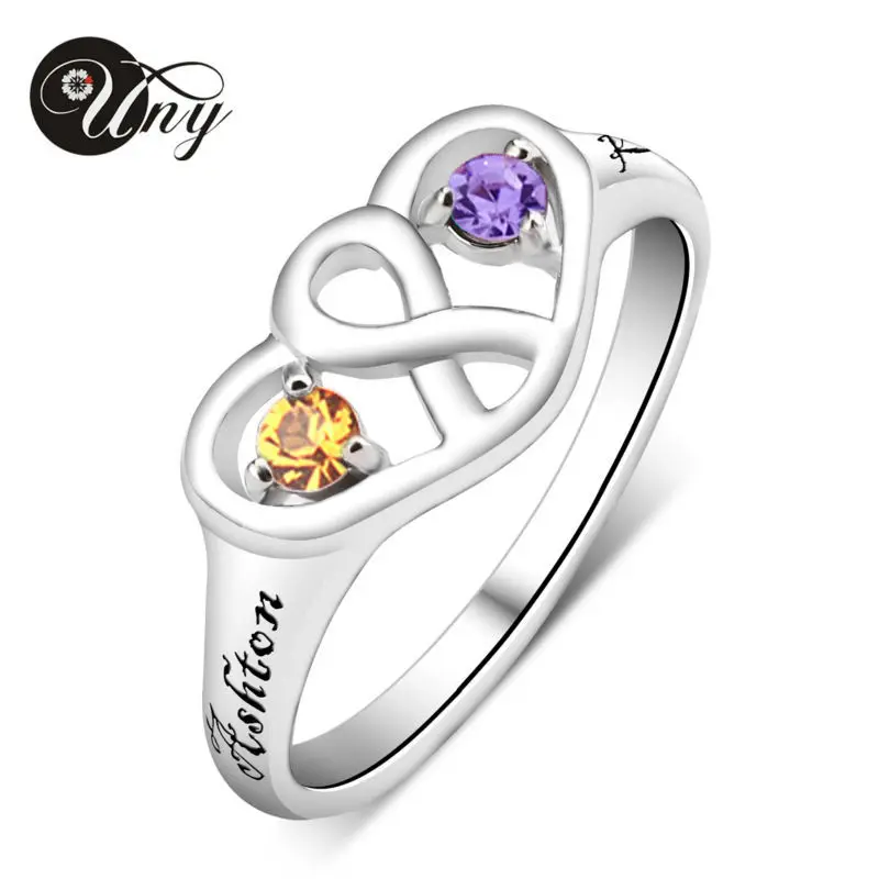 UNY Ring 925 Silver Promise Customized Love DIY Engrave Rings Family Heirloom Mother Ring Personalized Infinity Birthstone Rings
UNY Ring 925 Silver Promise Customized Love DIY Engrave Rings Family Heirloom Mother Ring Personalized Infinity Birthstone Rings