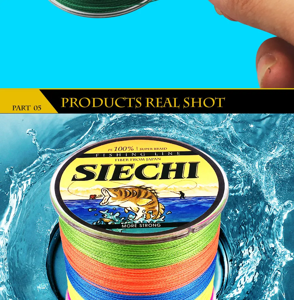 Linhas de Pesca Linha de Pesca 300 m pe Vertente 4 Tece Siechi Trançada Multifilamento Trançada Corda Grande Angular Tecnologia 18 80lb 12 Cheap Linhas de pesca