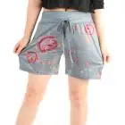 Gray Bohoartist Boho женские трусы на верёвочках с пляжным цветочным принтом с бантом Модные женские летние праздничные повседневные свободные шорты - Цвет: Gray