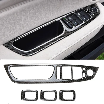 

4pcs For BMW X5 e70 X6 e71 2008-2014 Car Door Armrest panel decoration decals Stainless steel Window Glass Lifting Buttons Trim