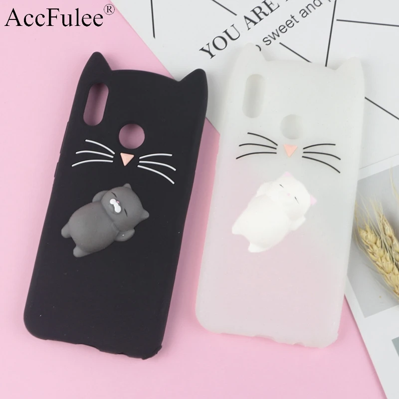 

3D Cute Japan Glitter Bearded Cat Case For Xiaomi Redmi Note 6 Pro Hongmi Note6 6.26" Cover Silicone Mobile Phone Bags