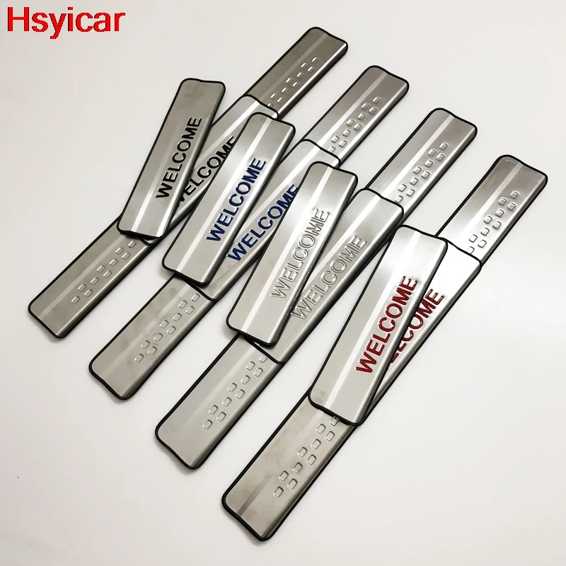

Hsyicar For Toyota RAV4 RAV 4 2013 2014 2015 2016 2017 2018 Door Sill Thresholds Welcome Pedal Scuff Plate Trim Stainless Steel
