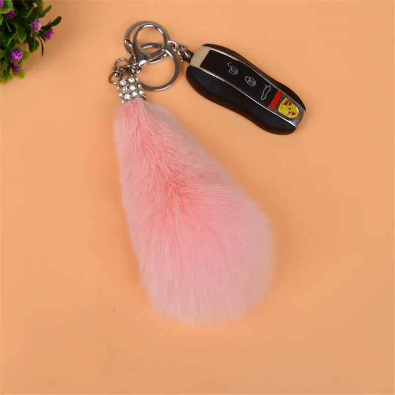 

Original Innovative Fluffy Fox Fur Keychian Women's Trinkets Tail Car Keychain Ang Other Charm