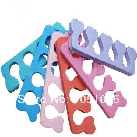 

200 pcs/lot random colour EVA toe separator eva toe divider nail care tool manicure free shipping