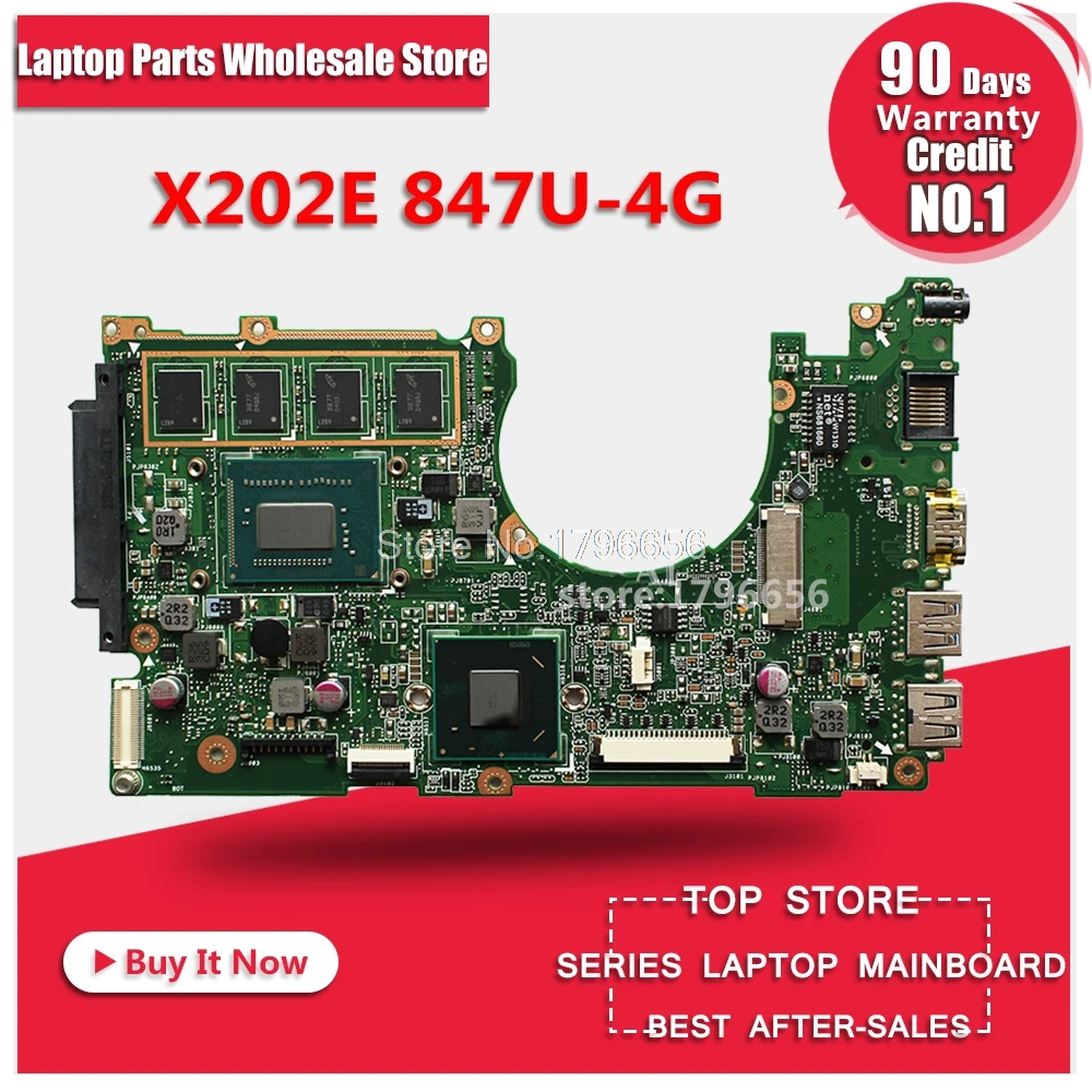 

for ASUS X202E Q200E motherboard X201E X202E S200E 847 4G USB3.0 REV2.0 HD Graphics Integrated