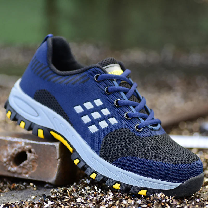 

Big size 35-46 steel toe work safety shoes men breathable spring anti-puncture tooling low-cut work shoes protect footwear