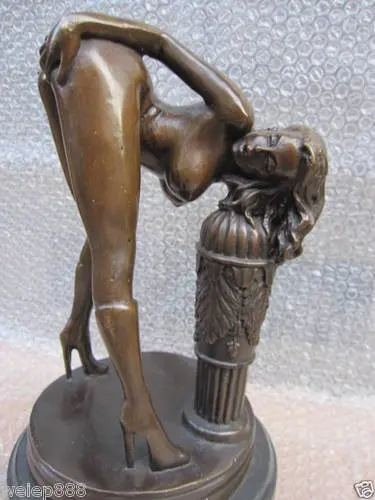 

old Erotic Sculpture NuWoman Jordan de Sexy Bronze Statue