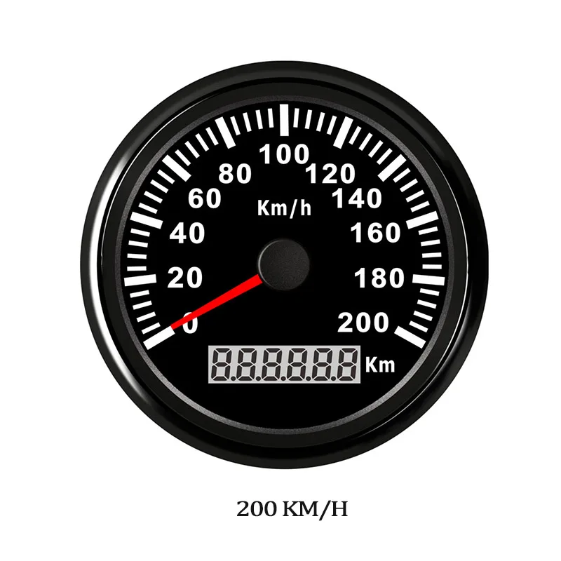 Yacht Car Digital GPS Speedometer 120 200 kmh Red LED Speed Gauge for Honda Motorcycle Car Boat