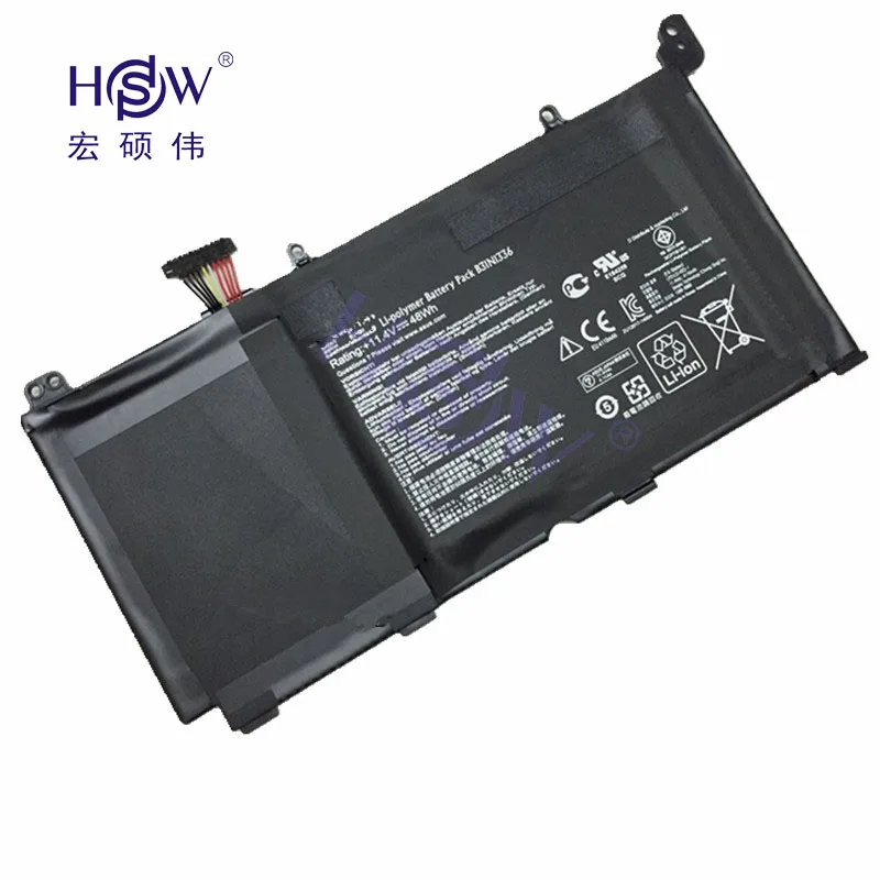 HSW 11.4V 48WH New Battery B31N1336 For Asus VivoBook S551 R553L R553LN S551LN-1A Series High Quality