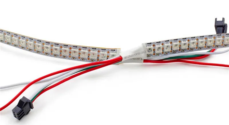 144 пикс./м IP30/IP65/IP67 WS2812 IC WS2812B Smart led пикселей полосы, черный/белый печатных плат, DC5V индивидуально лампа с возможностью адресации 0,5 м 1 м