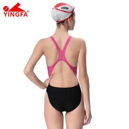 Женский слитный купальник Yingfa гоночный Купальник для девочек