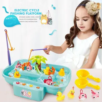 

Magnetic Fish Duck Electric Fish Ducks Safe Material Fishing Toys Interesting Plastic Educational Led Practice
