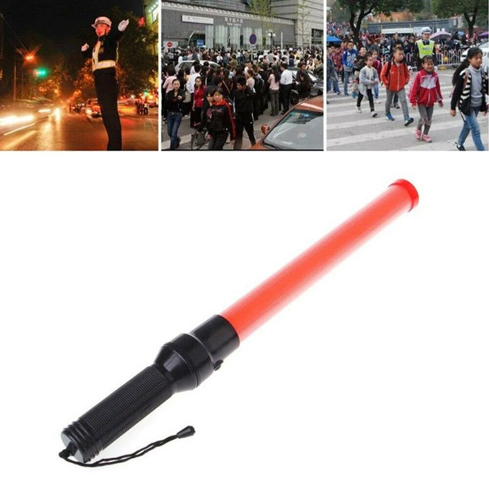 

Safe Supplies Guard Control Stick LED Light Signal Warning Safety Road Police Traffic Wand Night Glow Sticks