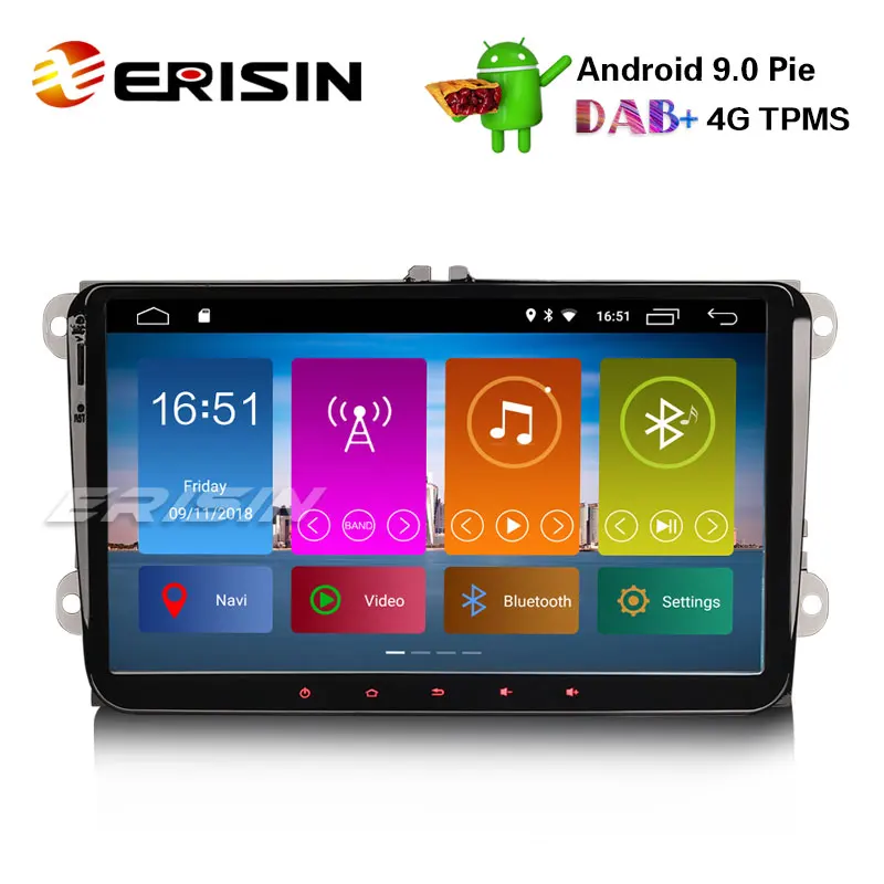 Erisin ES2991V 9 &quotDAB + Android 0 для Passat Golf 5/6 Tiguan Eos Polo OPS автомобильный стерео