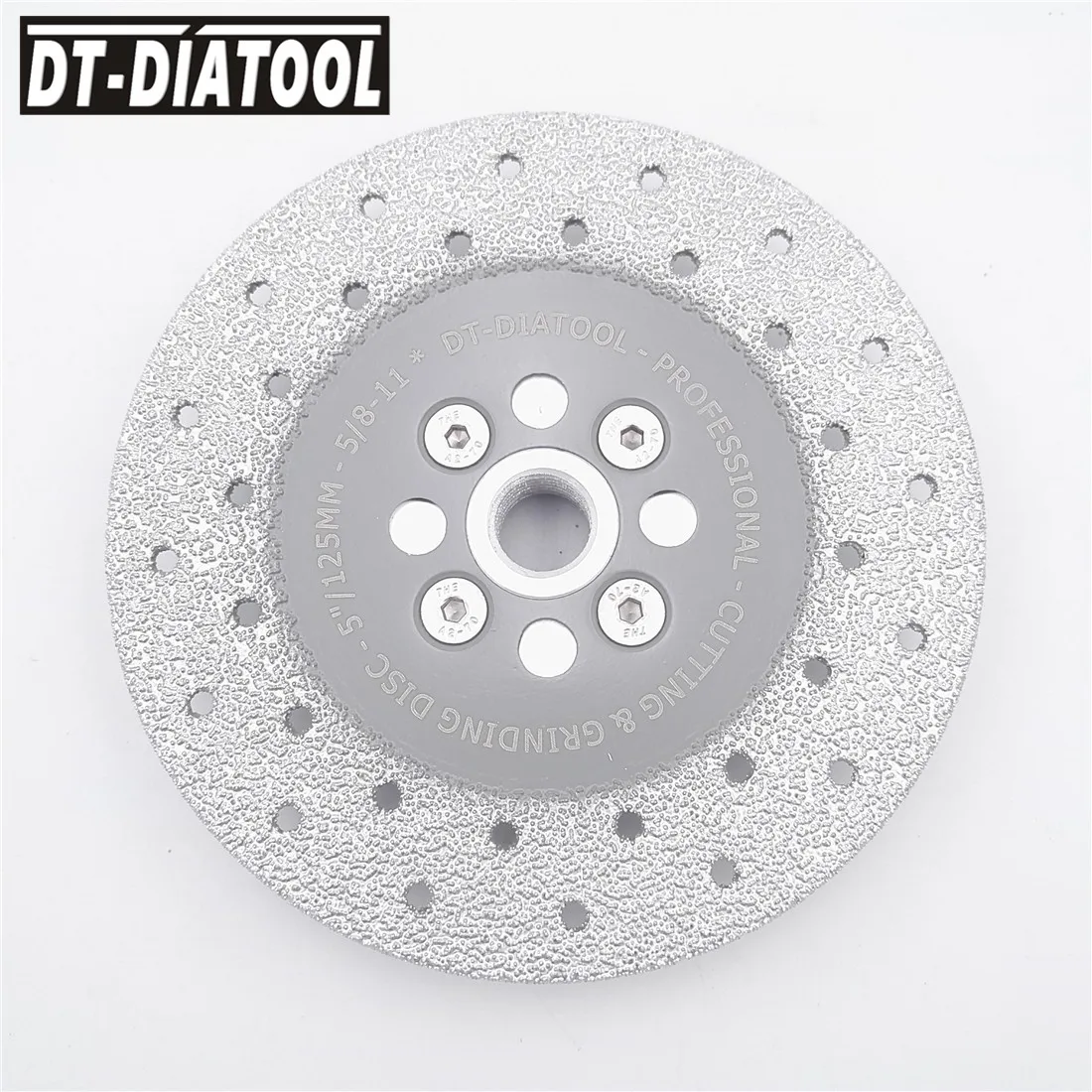 DT-DIATOOL 1 шт. двухсторонний вакуумный паяный Алмазный диск с 5/8-11 фланец шлифовальный круг пилы для гранита и бетона