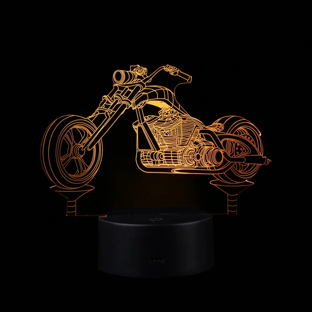 100% Бренд новый высокое качество светодиодный 3D подсвечивающая лампа Оптическая иллюзия настольная ночник с 7 цветов Изменение Прямая