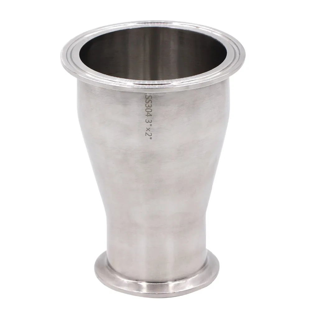 Санитарный фитинг редуктор SUS304 Tri Clamp Ferrule стиль 3 &quotтрубка OD до 2&quot трубка