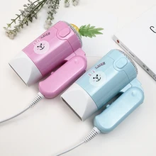 500 Вт Синий/Розовый Портативный мультфильм мини-фен Складная две передачи горячего и холодного ветра 14x11 см