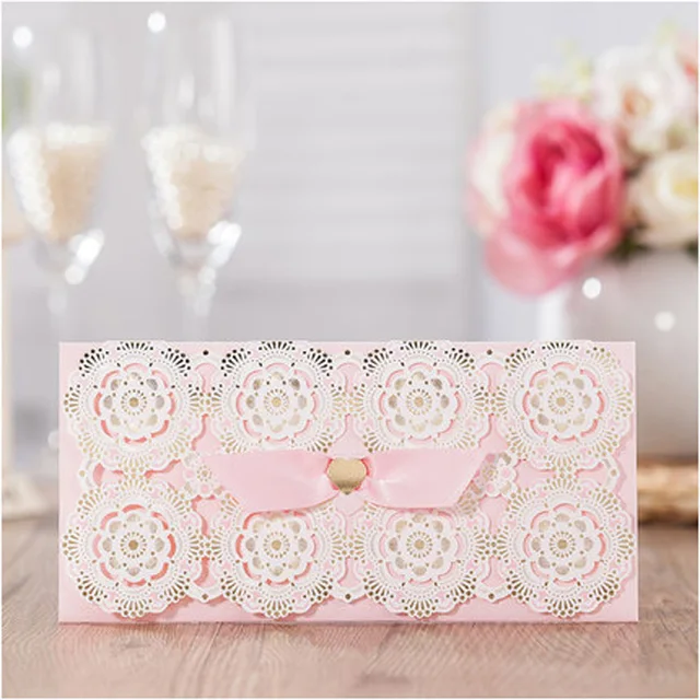 2966 30 Pc Enveloppes De Luxe Pour Mariage 2017 Or Rose Dentelle Cadeau Sac Pour Fête Argent Enveloppe Chanceux Enveloppe Comme Faveurs De Mariage