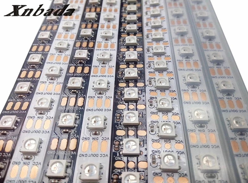 Индивидуальная длина WS2812B индивидуально Адресуемая WS2812 IC 5050SMD RGB Светодиодная