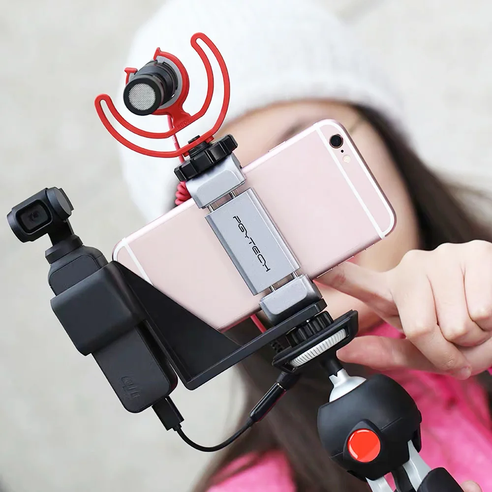 

DJI Osmo Pocket Video Setup Phone Holder Microphone Bracket LED video light,Mic Stand for Osmo pocket accessories parts