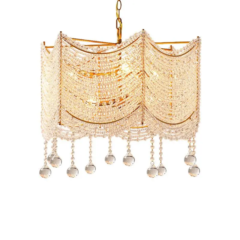 HAIXIANG Modern Iron K9 Crystal Chandeliers 3&amp6 lights Luxury Pendant Lamps Decorative Lighting Living Room Bedroom E14 LED | Лампы и