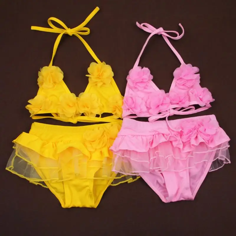 

2018 Baby Girls Summer Pink Swimwear Kids Children Swimsuit Bikini