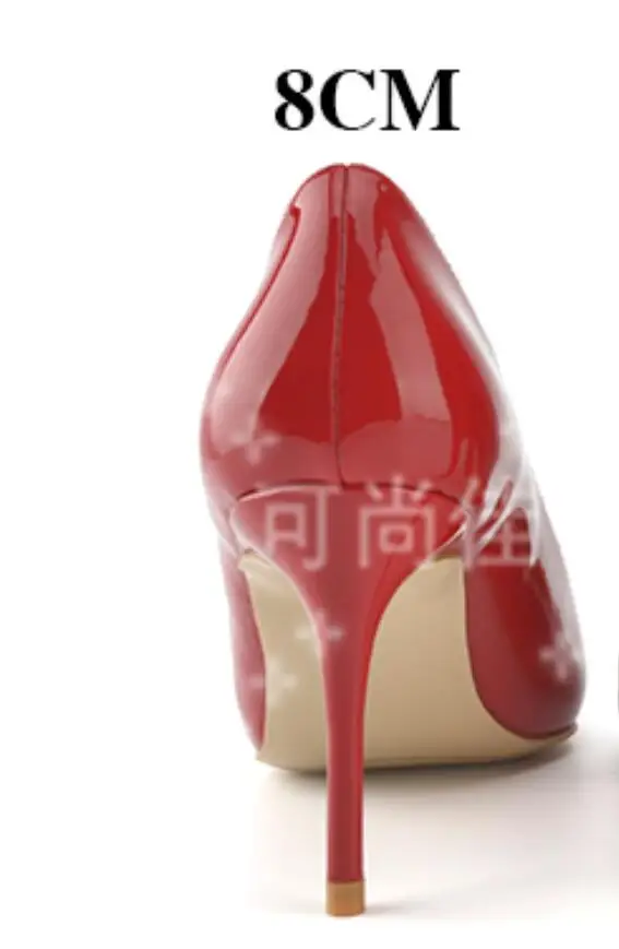 Brand Shoes Women Red High Heels 12 CM Women Wedding Shoes Black Nude High Heels - Color: red  8cm