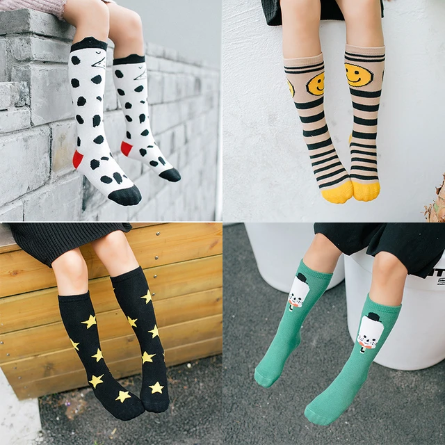 Calcetines Largos De Algodón Para Niña, Medias Hasta La Rodilla Con Dibujos  De Animales, Oso Bonito, Princesa, Envío Gratuito - Medias - AliExpress