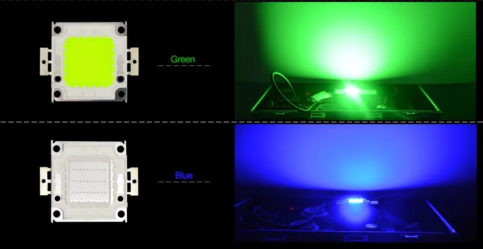 10 Вт, 20 Вт, 30 Вт, 50 Вт, 100 Вт, высокомощный Интегрированный Светодиодный светильник SMD для прожектора, лампа, точечный светильник, теплый белый/красный/зеленый/синий/RGB